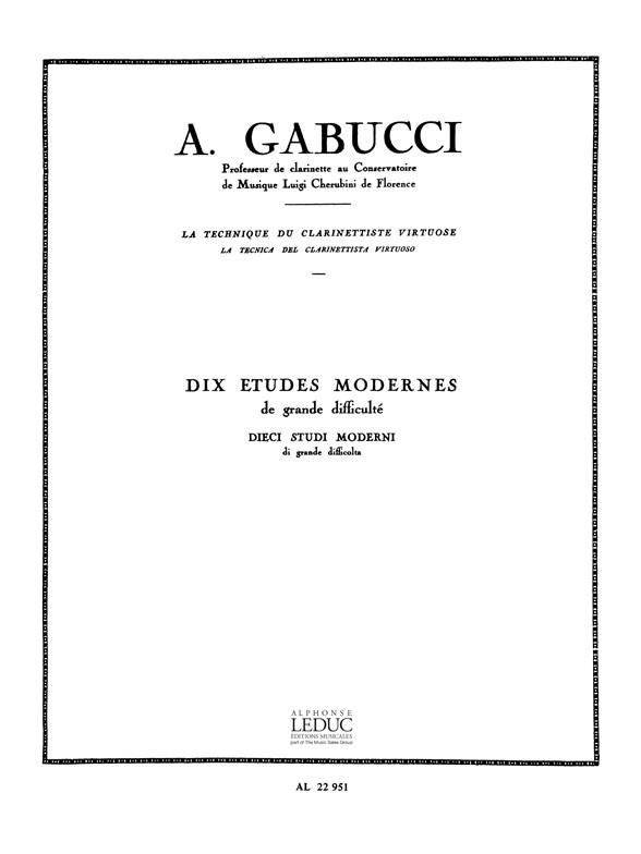 10 Etudes Modernes de Grande Difficulté