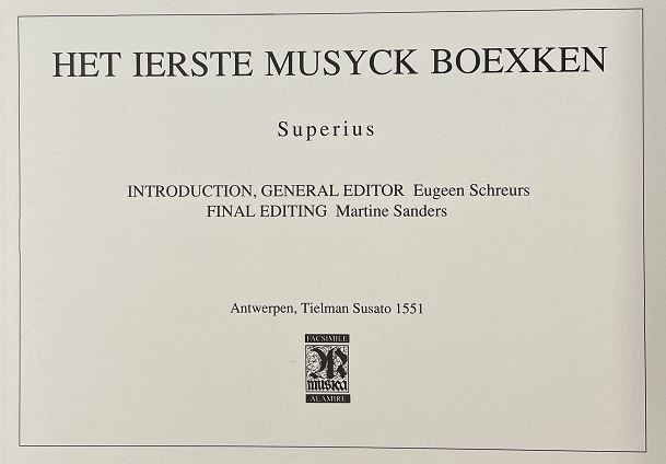 Het Ierste Musyck Boexken