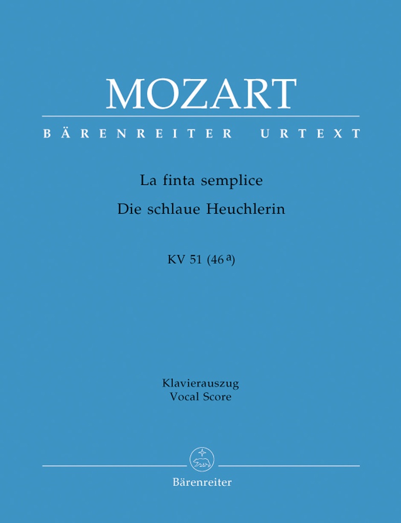 La finta semplice, KV.51 (46a) (Vocal score)