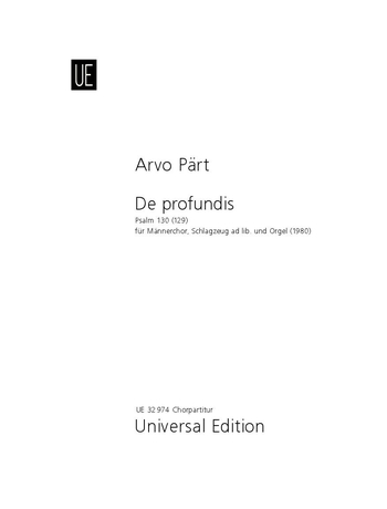 De Profundis (Choral score)