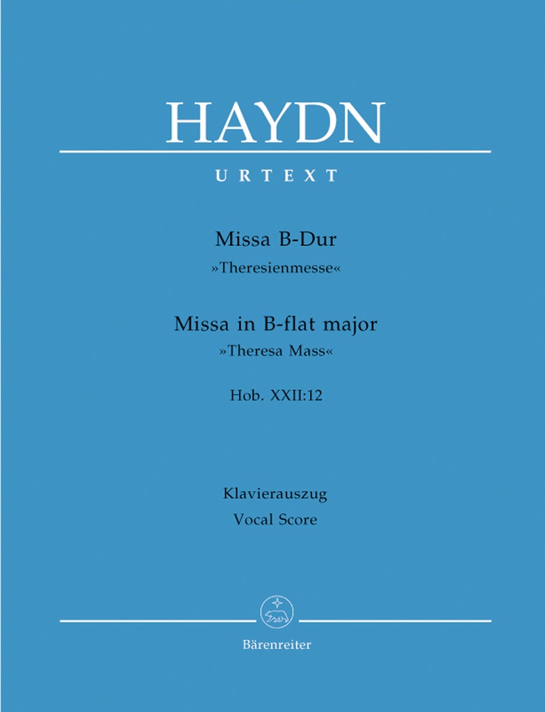 Missa B-Dur Hob. XXII:12 'Theresienmesse'(Vocal score)