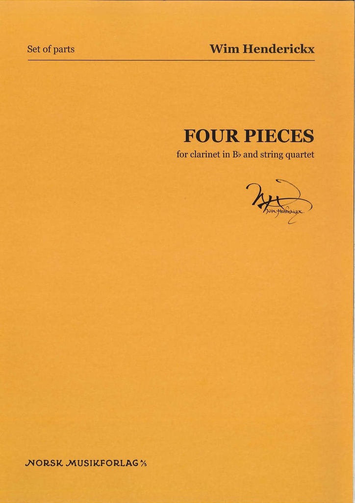 Four Pieces for Clarinet and String Quartet (set of parts)