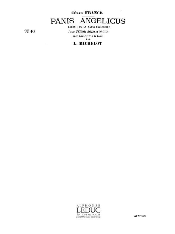 Panis angelicus (T/S + orgue + choeur à 3 voix)