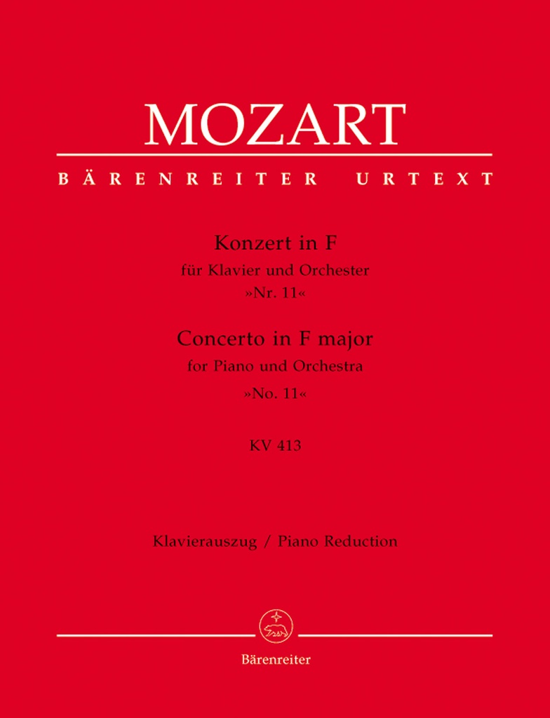 Concerto No.11 A major, KV.413(387a) (Piano reduction)
