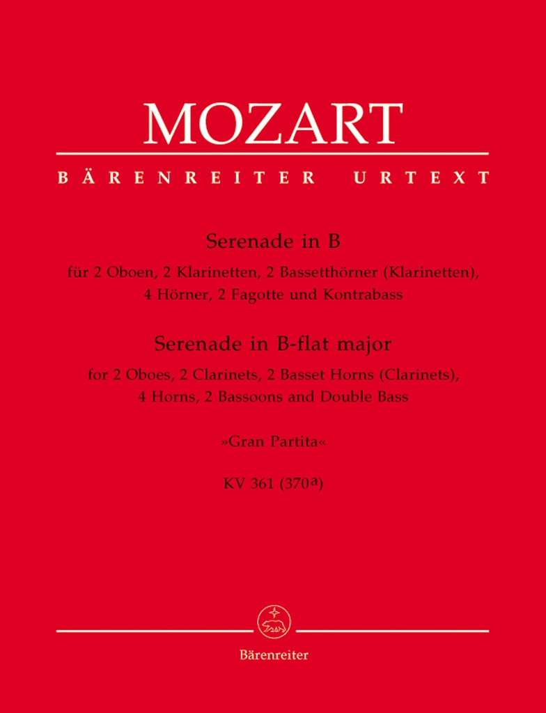 Serenade B major, KV.361 (Set of parts)
