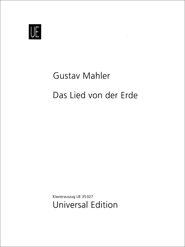Das Lied von der Erde (Klavierauszug)