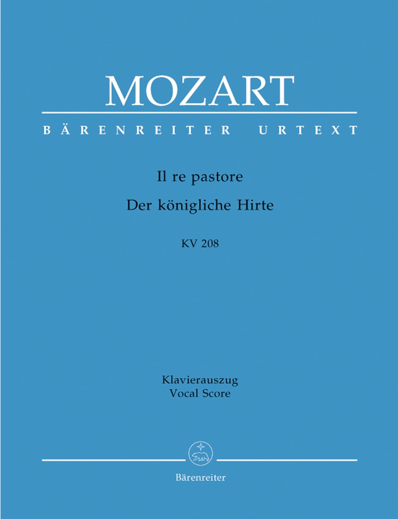 Il re pastore, KV.208(Vocal score)