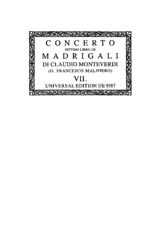 Il settimo libro de Madrigali