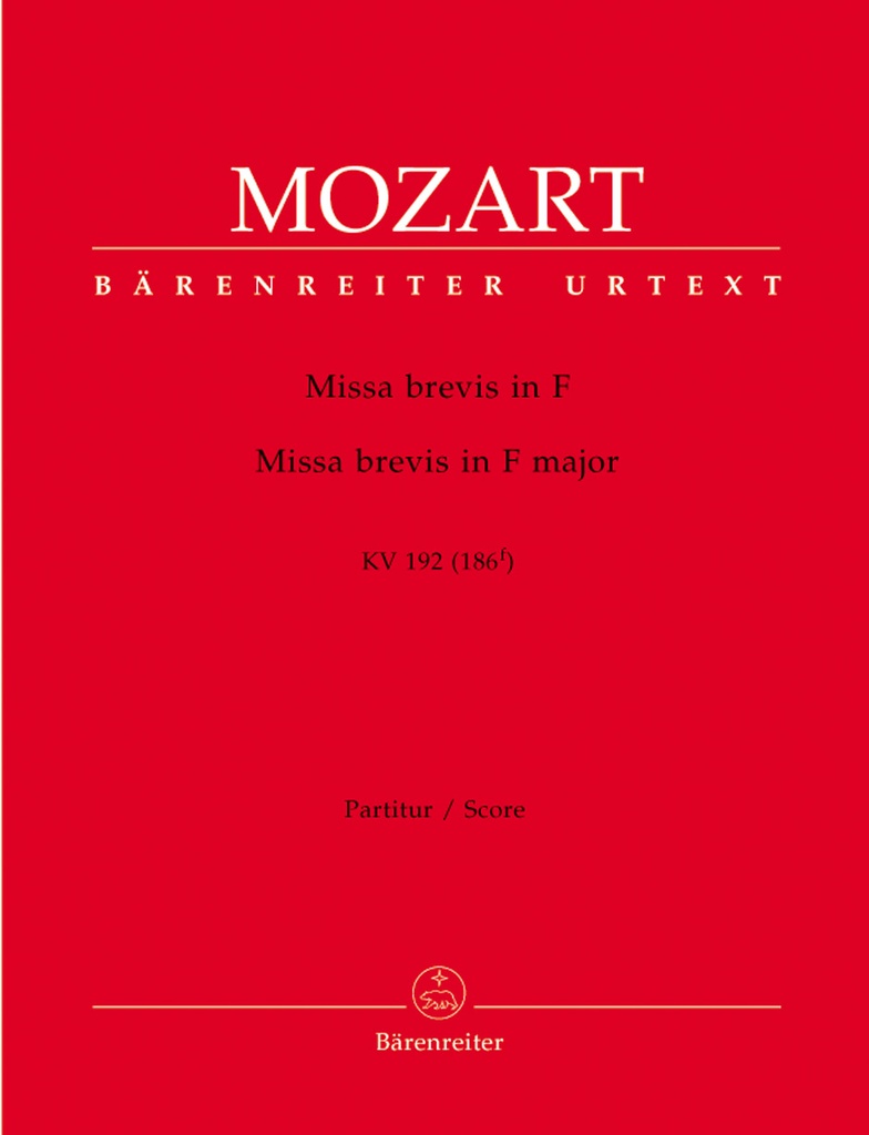 Missa brevis F major, KV.192 (186f) (Full score)