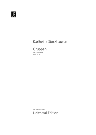 Gruppen fur 3 Orchester (Partitur)