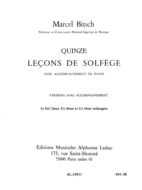 15 Leçons de solfège (3 Clés)