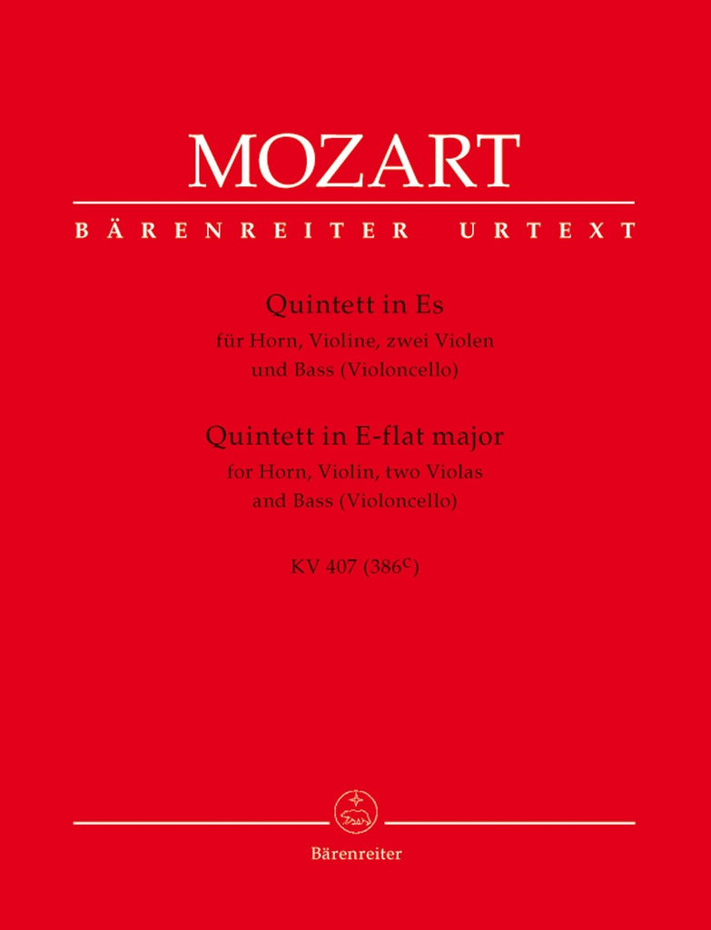 Quintett Es major, KV.407 (Set of parts)