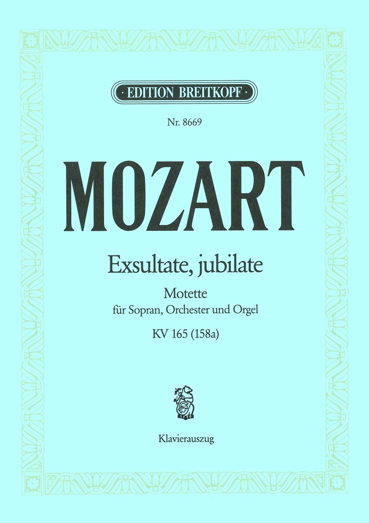 Exsultate, jubilate, KV.165 (158a) (Vocal score)