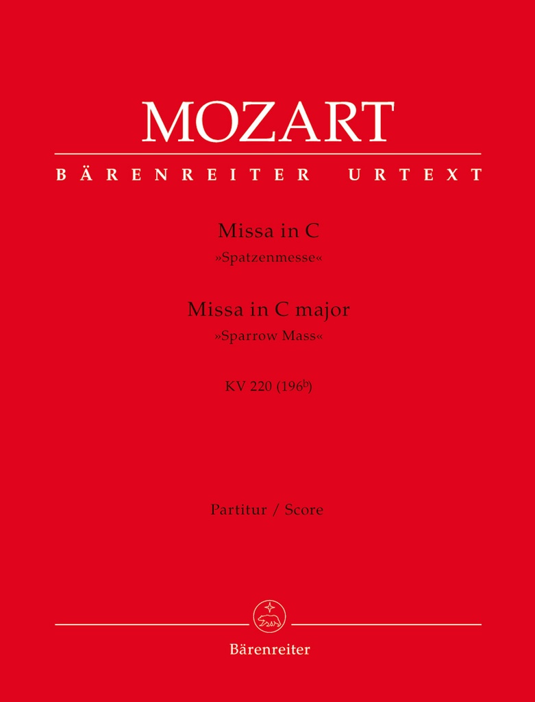 Missa C major, KV.220 (196b) 'Sparrow Mass' (Full score)