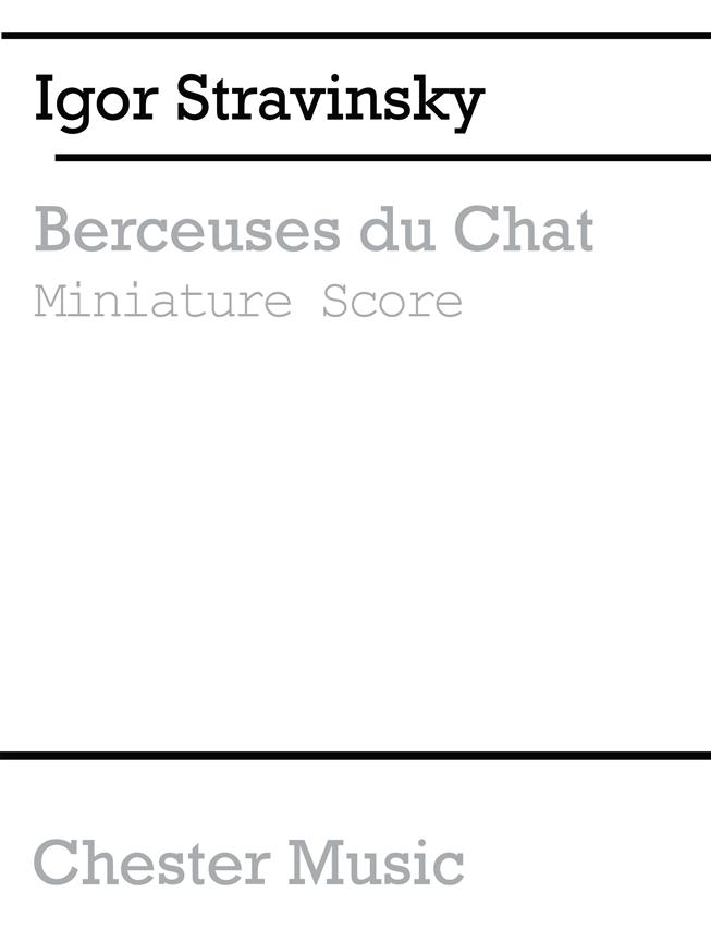 Berceuses du chat (Study score)