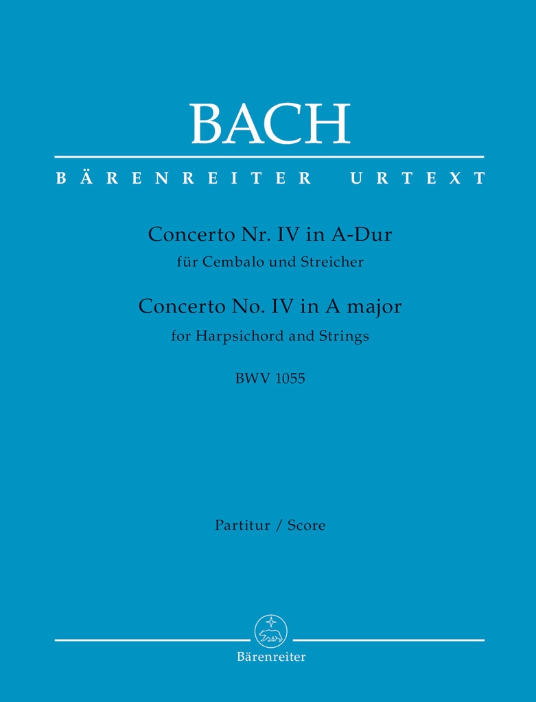 Concerto No.4 A major, BWV.1055 (Full score)