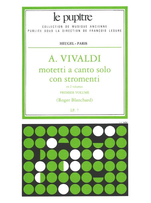 Motetti a Canto Solo Con Stromenti Cordes - Vol.1 (Score)