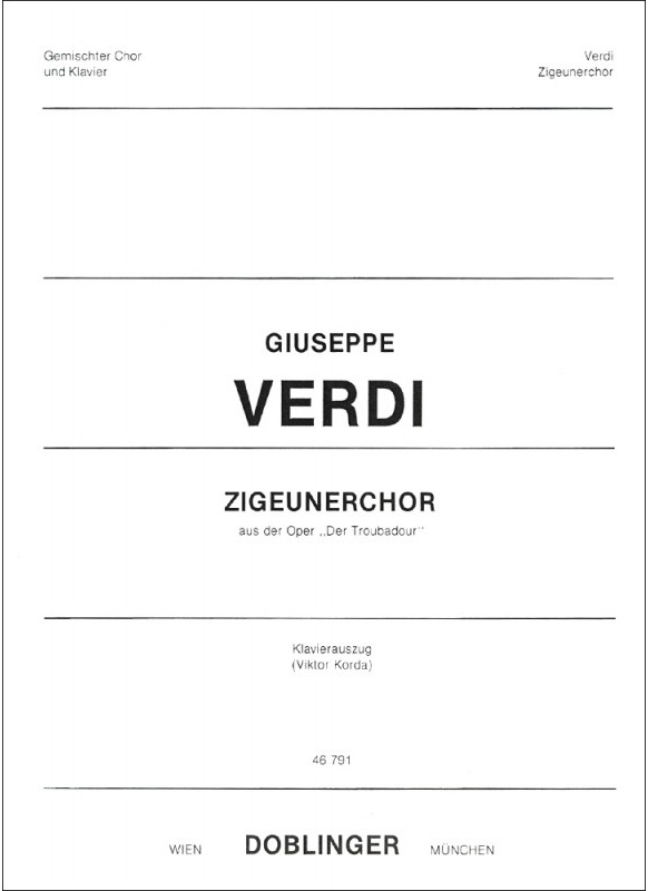 Zigeunerchor (Vocal score)
