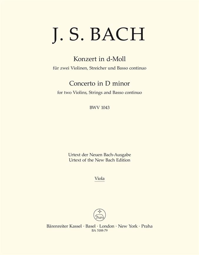 Concerto d minor, BWV.1043 (Viola part)