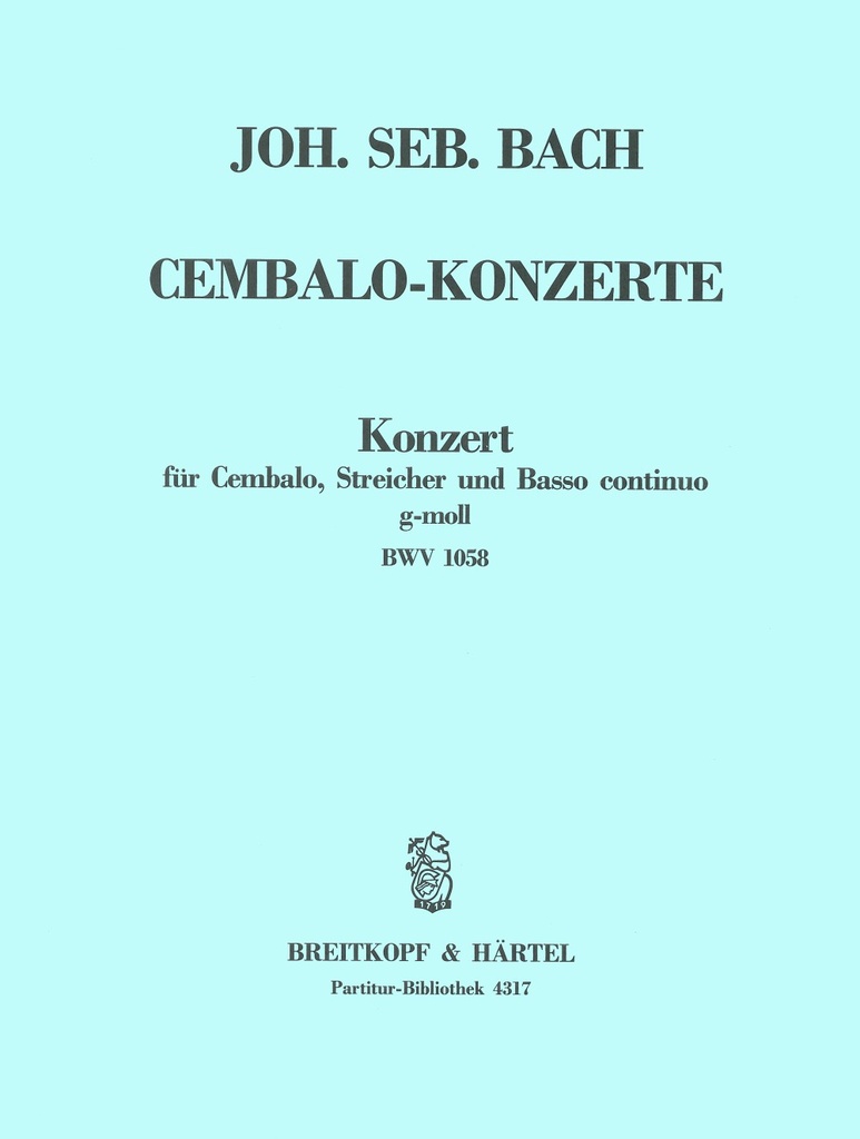 Harpsichord Concerto in G minor, BWV.1058 (Full score)