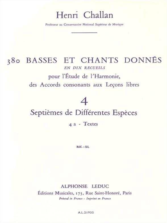 380 Basses et chants donnés - 4a