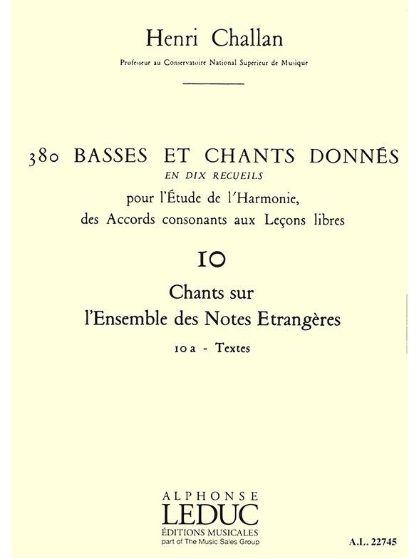 380 Basses et chants donnés - 10a