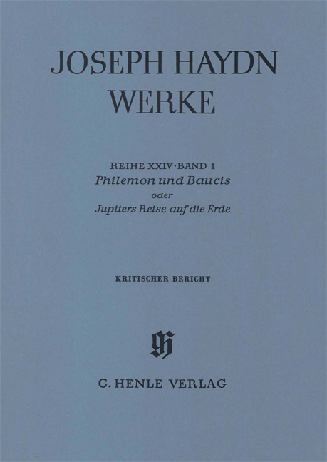 Philemon und Baucis (Kritischer Bericht)