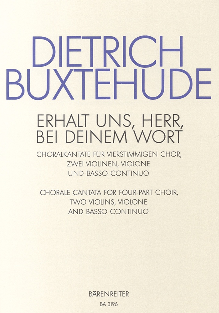 Erhalt uns Herr bei deinem Wort, BuxWV.27 ( (Score & parts)