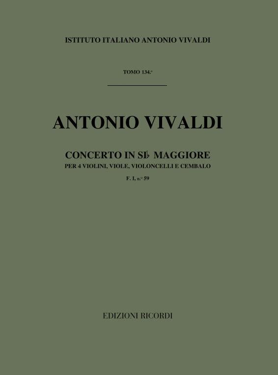 Concerto in si minore, F.I/59 (Score)