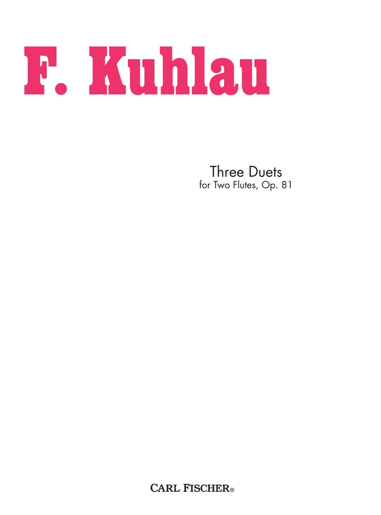 3 Duets for Two Flutes, Op.81