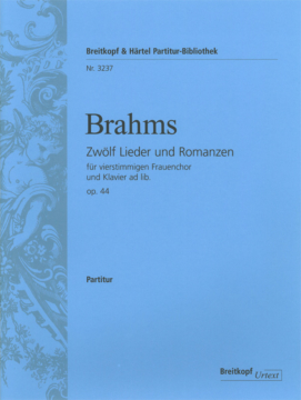 12 Songs and Romances, Op.44 (Choral score) Nos.1 - 6