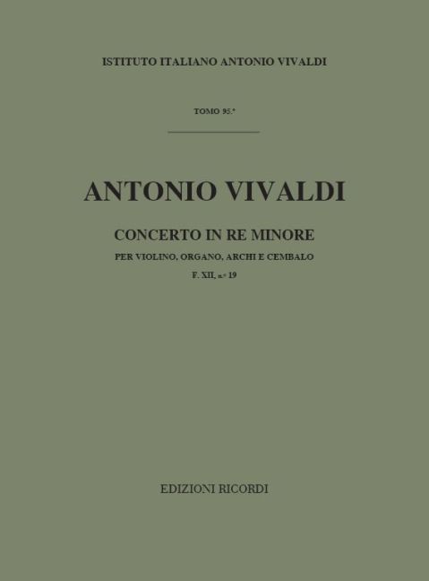 Concerto in re min. per vl e org, RV.541 (Full score)