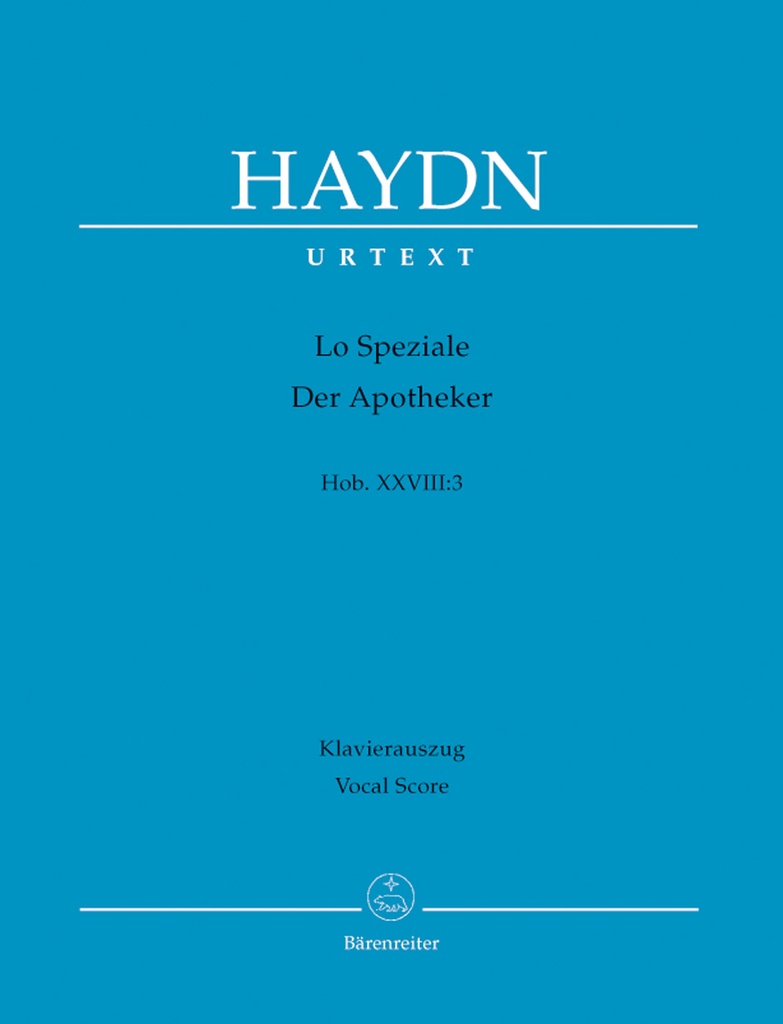 Lo Speziale - Der Apotheker, Hob.XXVIII:3 (Piano reduction)