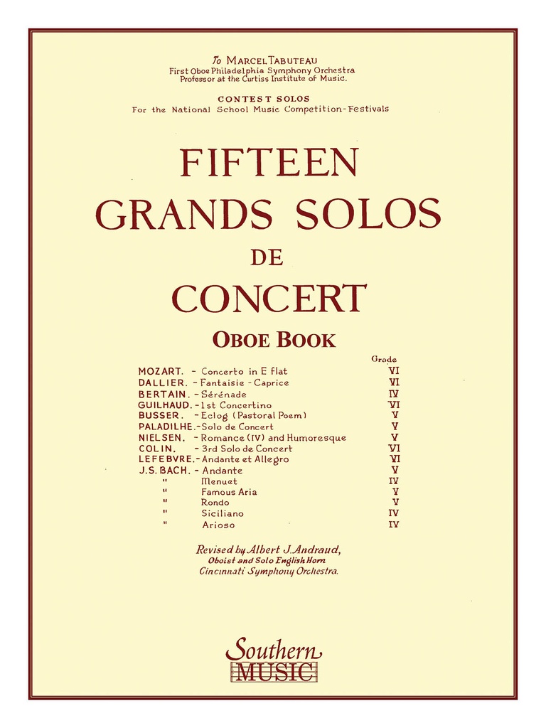 15 Grands Solos de Concert