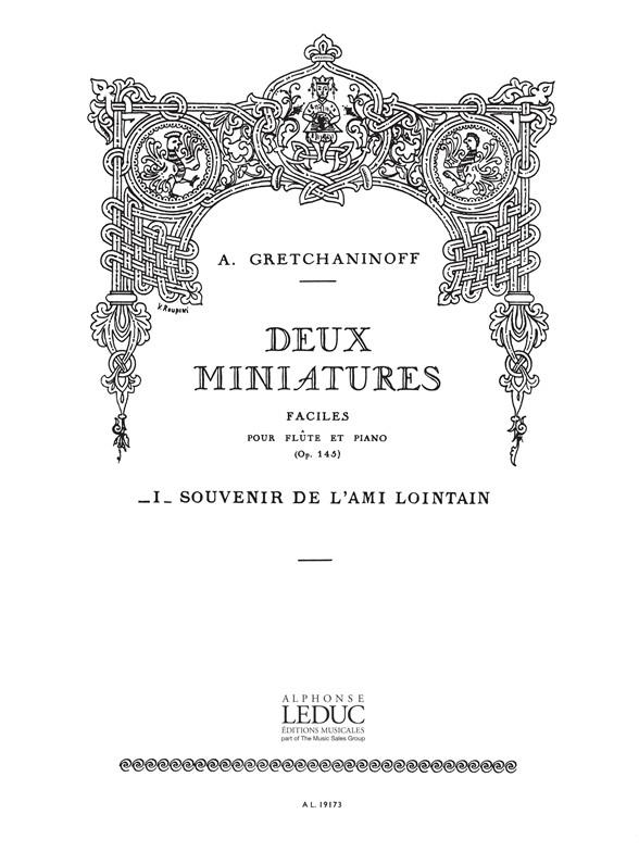 2 Miniatures - No.1 Souvenir de l'ami
