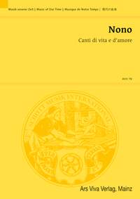 Canti di vita e d'amore (Study score)