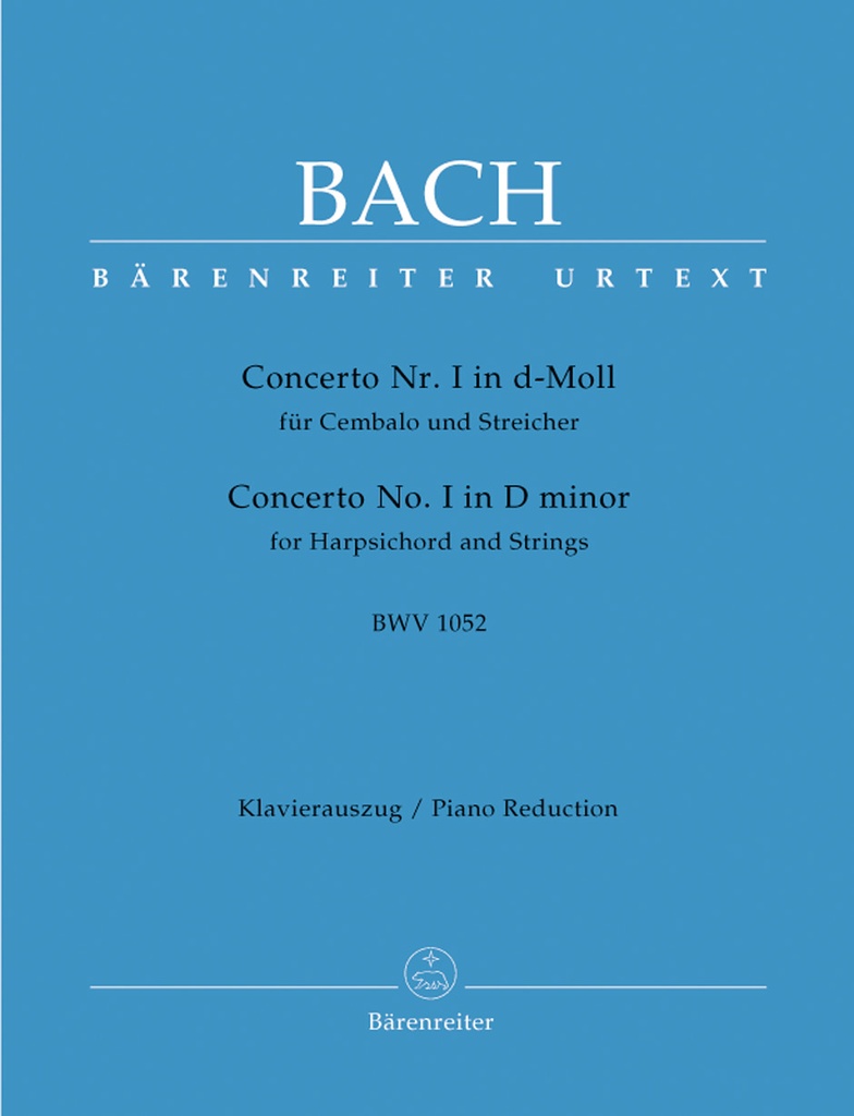 Concerto for Harpsichord and Strings No.1 in d minor, BWV.1052 (Piano reduction)