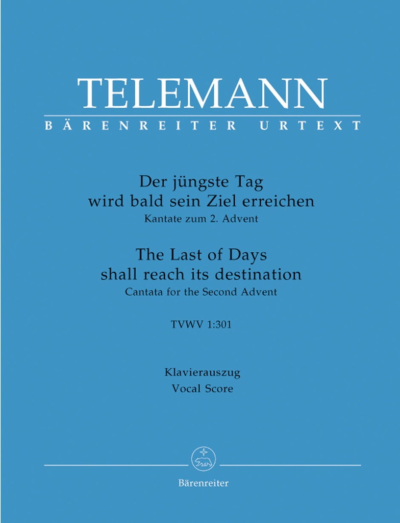 The last of Days shall reach its destination TVWV 1:301 (Piano reduction)