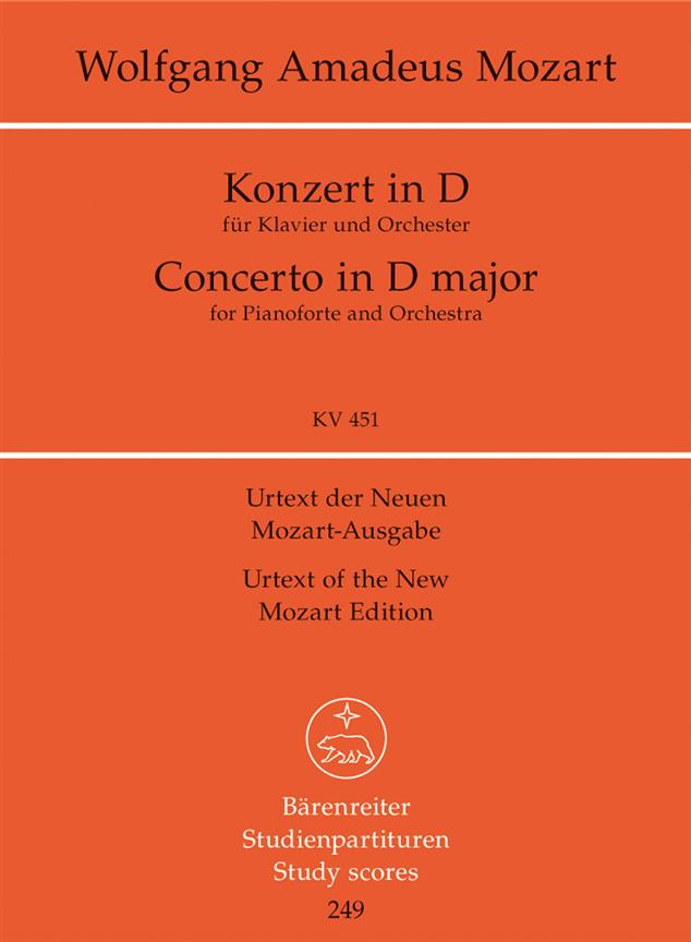 Concerto No.16 D major, KV.451 (Taschenpartitur)