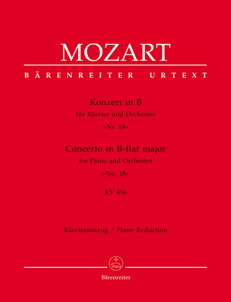 Concerto No.18 B major, KV.456 (Piano reduction)