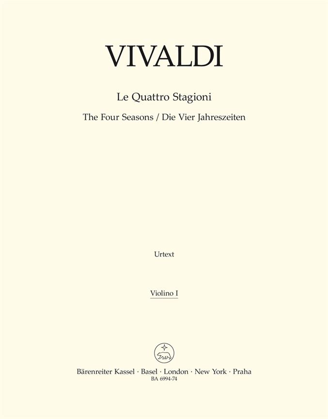 Le Quattro Stagioni / Die Vier Jahreszeiten (Violin 1 part)