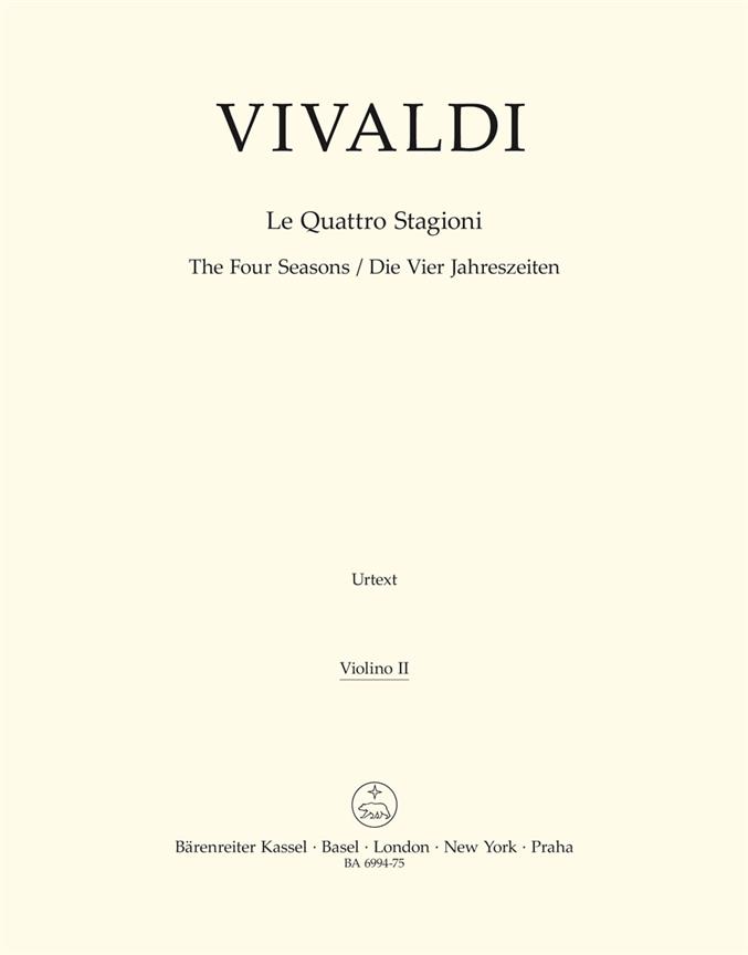 Le Quattro Stagioni / Die Vier Jahreszeiten (Violin 2 part)