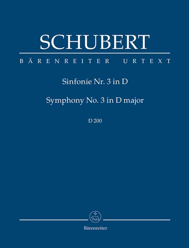 Symphony No.3, D major D.200 (Study score)