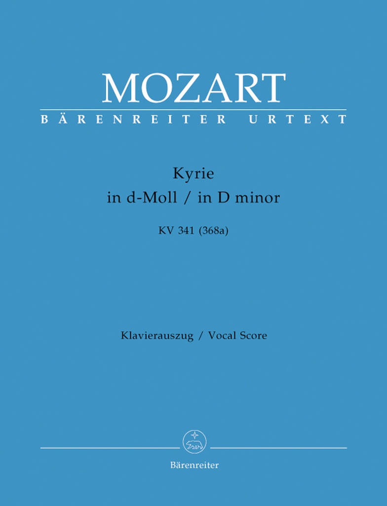 Kyrie D minor, KV.341 (368a) (Vocal score)