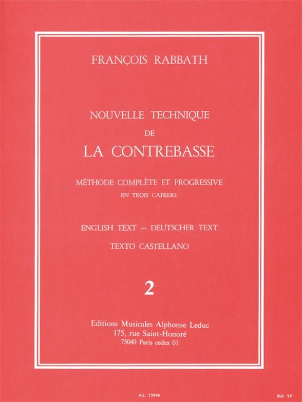 Nouvelle Technique de la Contrebasse - Vol.2