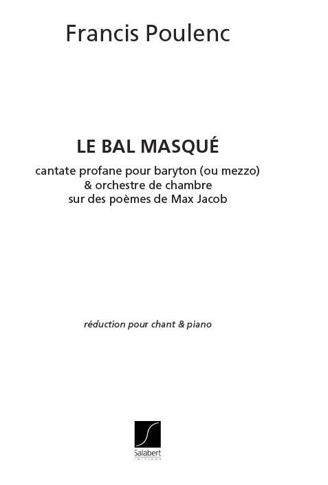 Le Bal Masqué (Chant et piano)