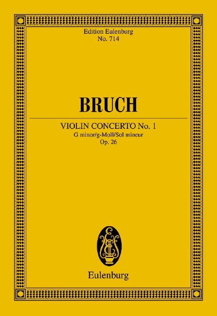 Violin Concerto No.1 in G minor, Op.26 (Study score)