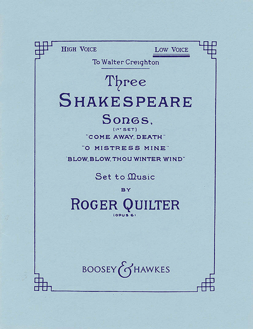 3 Shakespeare songs, Op.6 (Low voice)