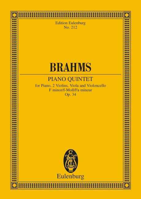 Piano Quintet F minor, Op.34 (Study score)