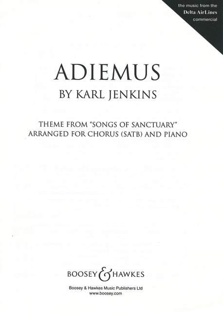 Adiemus - Theme from Songs of Sanctuary (Choral score SATB)
